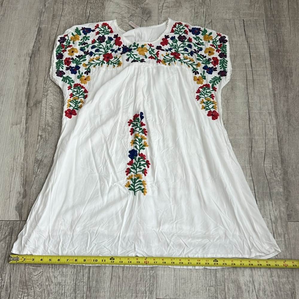 Shoreline White Embroidered Dress Sz XL - Picture 11 of 13